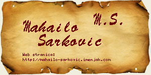 Mahailo Šarković vizit kartica